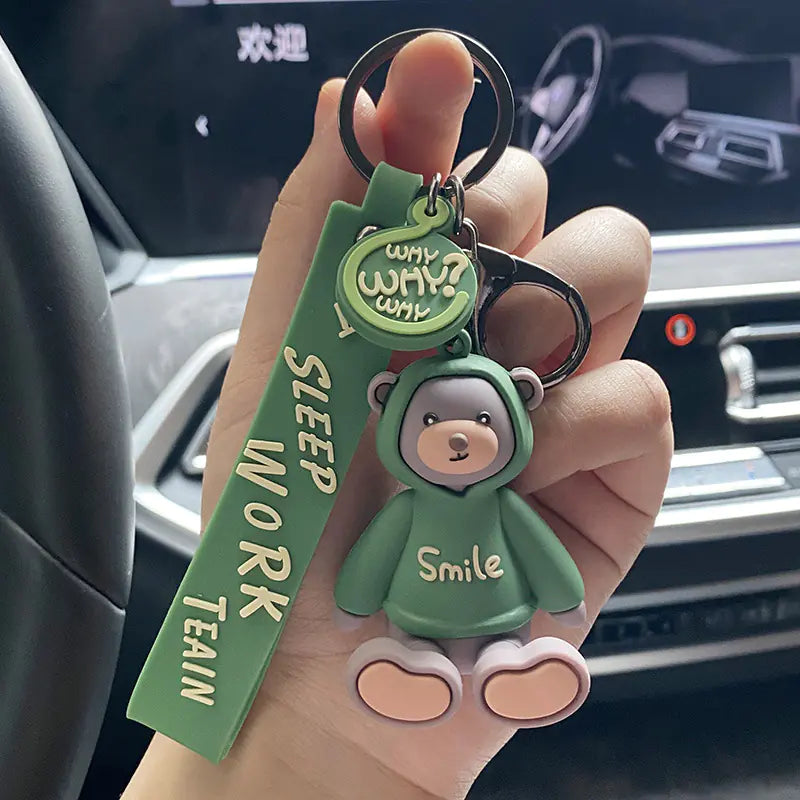 Personalized Children's Hooded Bear Doll Key Chain