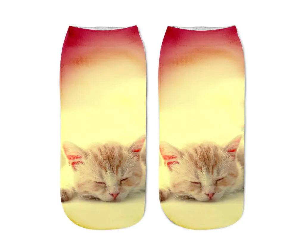 Cat Print Socks - Unique Design Socks