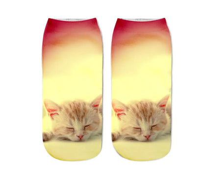 Cat Print Socks - Unique Design Socks