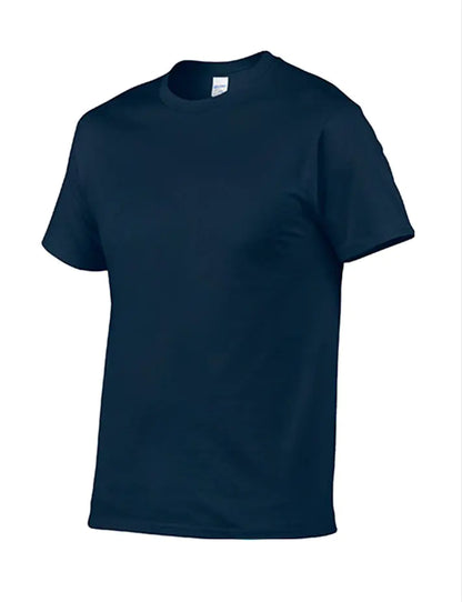 Cotton Crew Neck Logo T-Shirt for Men
