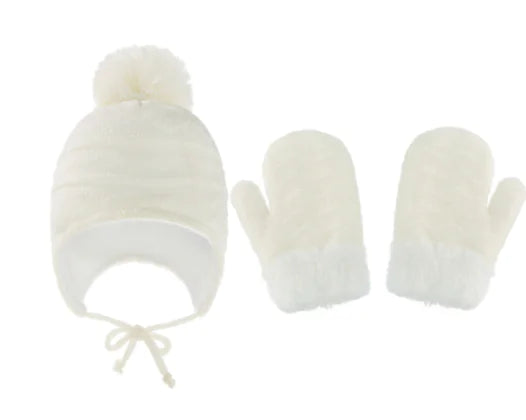 Warm Wool Children's Ear Guard and Gloves Set