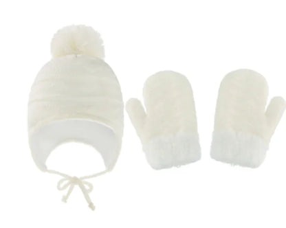 Warm Wool Children's Ear Guard and Gloves Set
