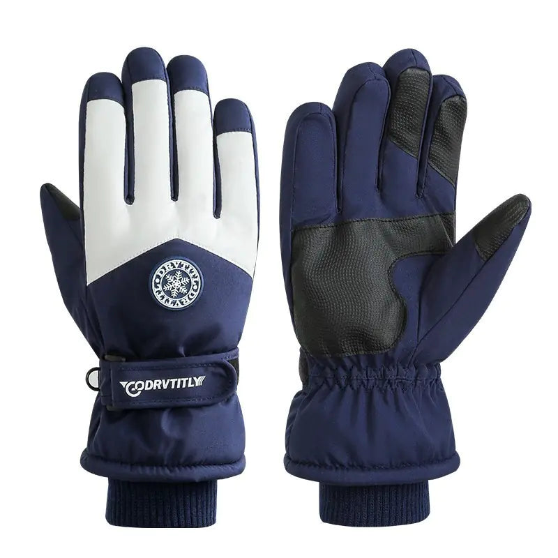 Men's Thick Velvet Ski Gloves Windproof & Warm