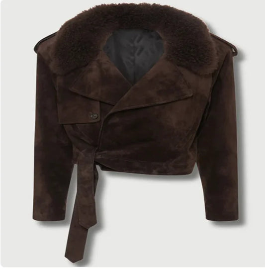 Fur Suede Cropped Jacket