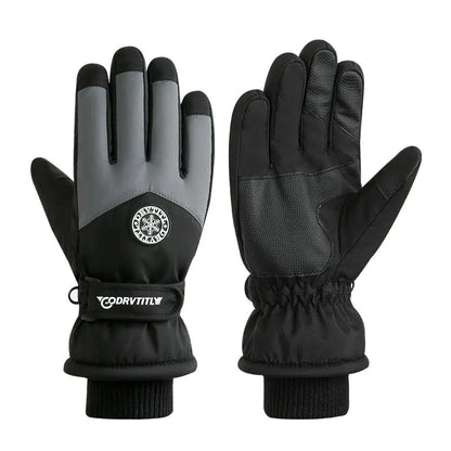 Men's Thick Velvet Ski Gloves Windproof & Warm