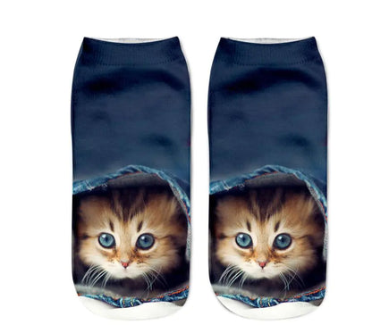 Cat Print Socks - Unique Design Socks