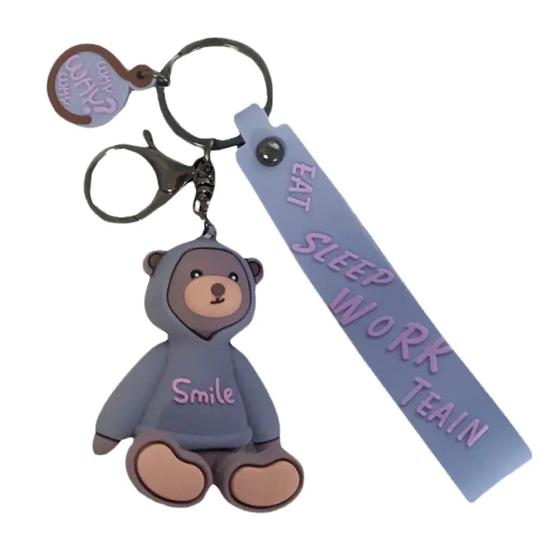 Personalized Children's Hooded Bear Doll Key Chain