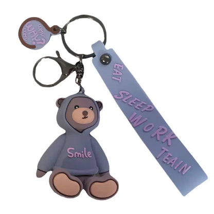 Personalized Children's Hooded Bear Doll Key Chain