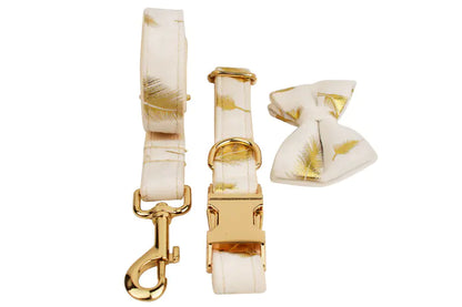 Velvet Pet Collar with Traction Rope