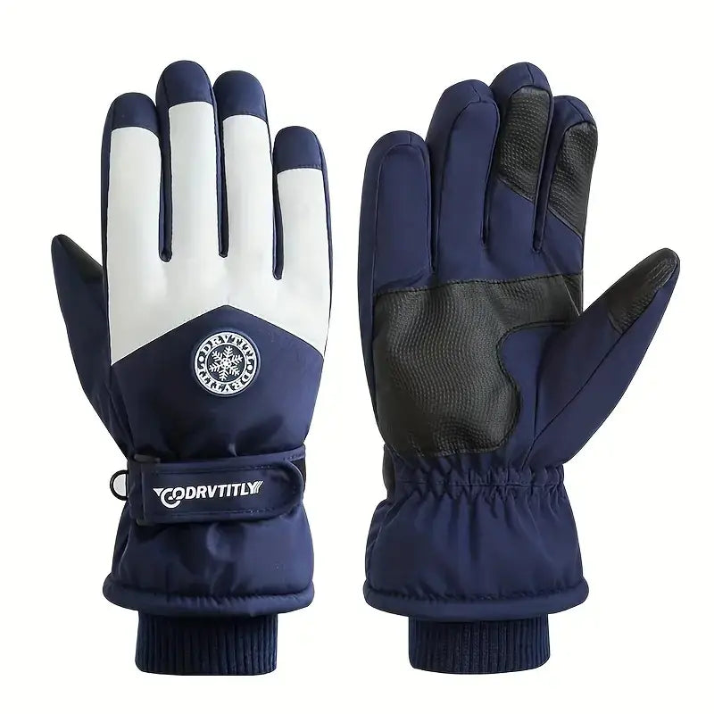 Men's Thick Velvet Ski Gloves Windproof & Warm