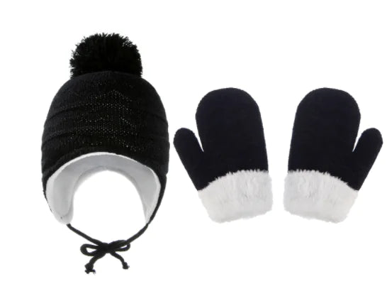 Warm Wool Children's Ear Guard and Gloves Set