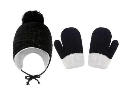 Warm Wool Children's Ear Guard and Gloves Set