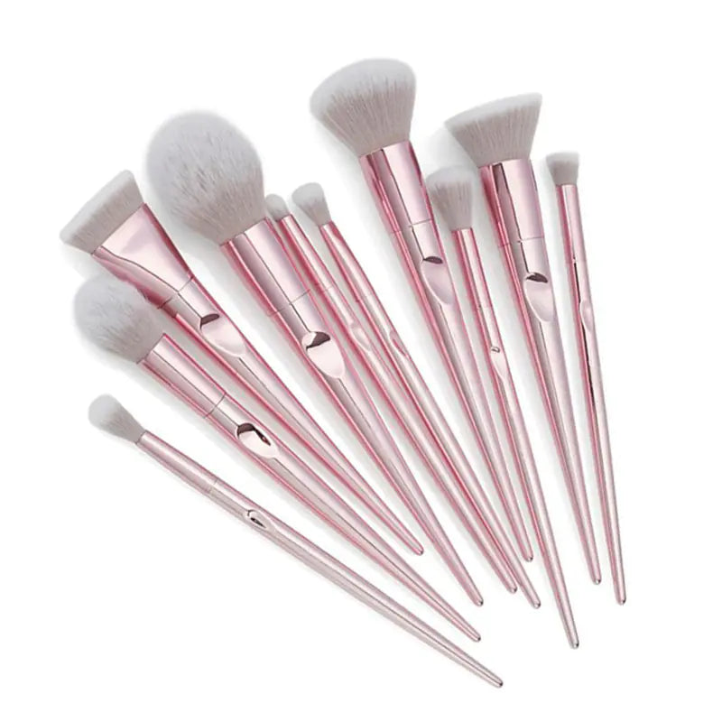 10-Piece Makeup Brush Set with Radiant Eyeshadow Brush