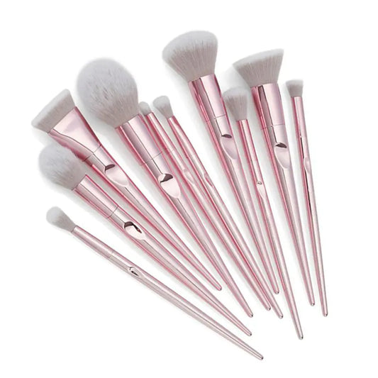 10-Piece Makeup Brush Set with Radiant Eyeshadow Brush