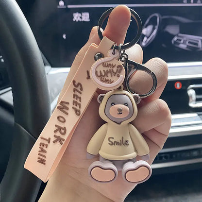 Personalized Children's Hooded Bear Doll Key Chain