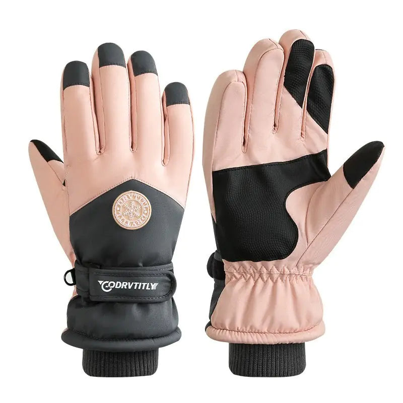 Men's Thick Velvet Ski Gloves Windproof & Warm