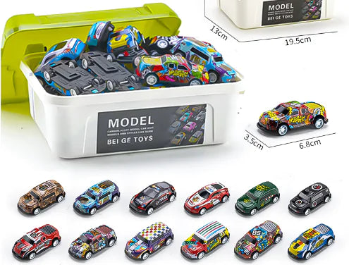 Mini Racing Friction Cars Set - 30 Units (One Set)