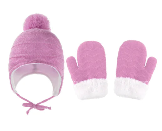 Warm Wool Children's Ear Guard and Gloves Set