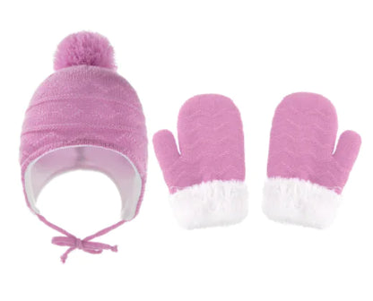 Warm Wool Children's Ear Guard and Gloves Set