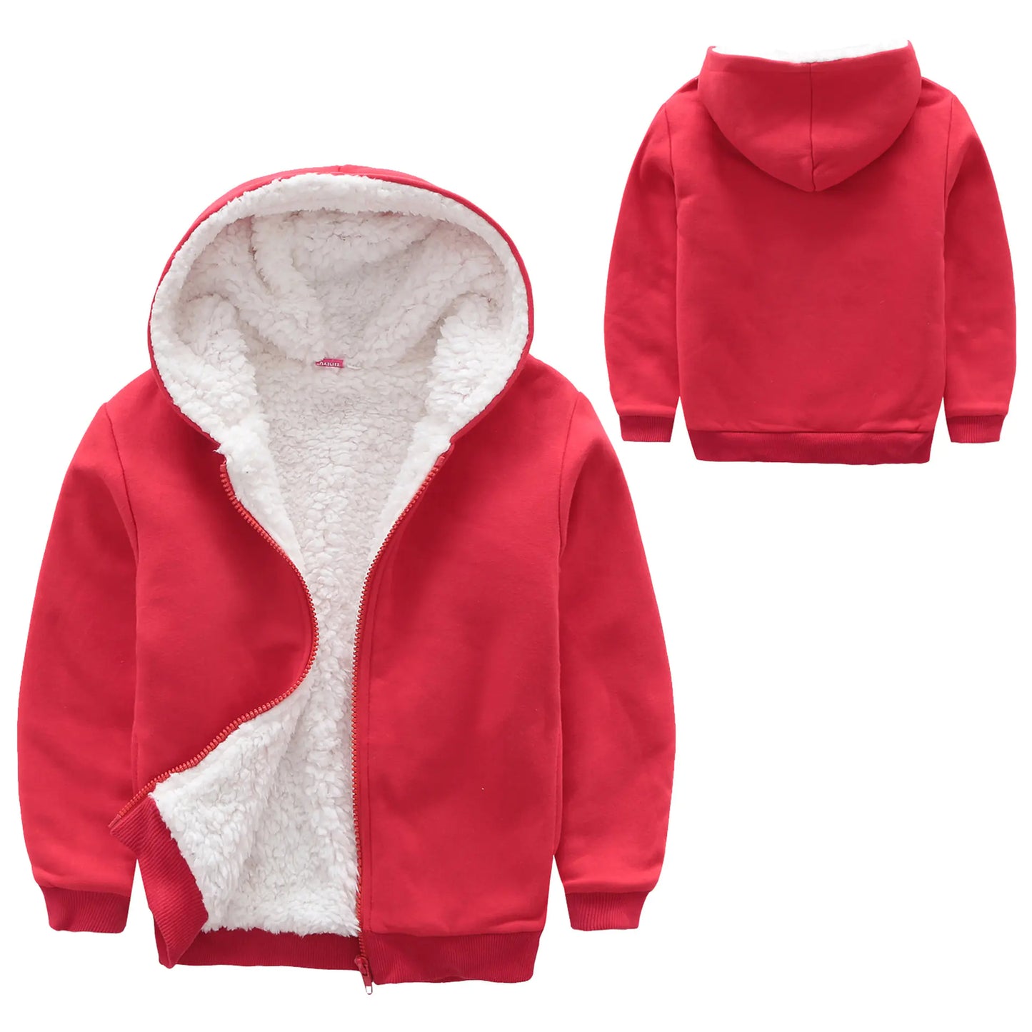Hooded Fleece Thick Coat for Kids - Winter Wear