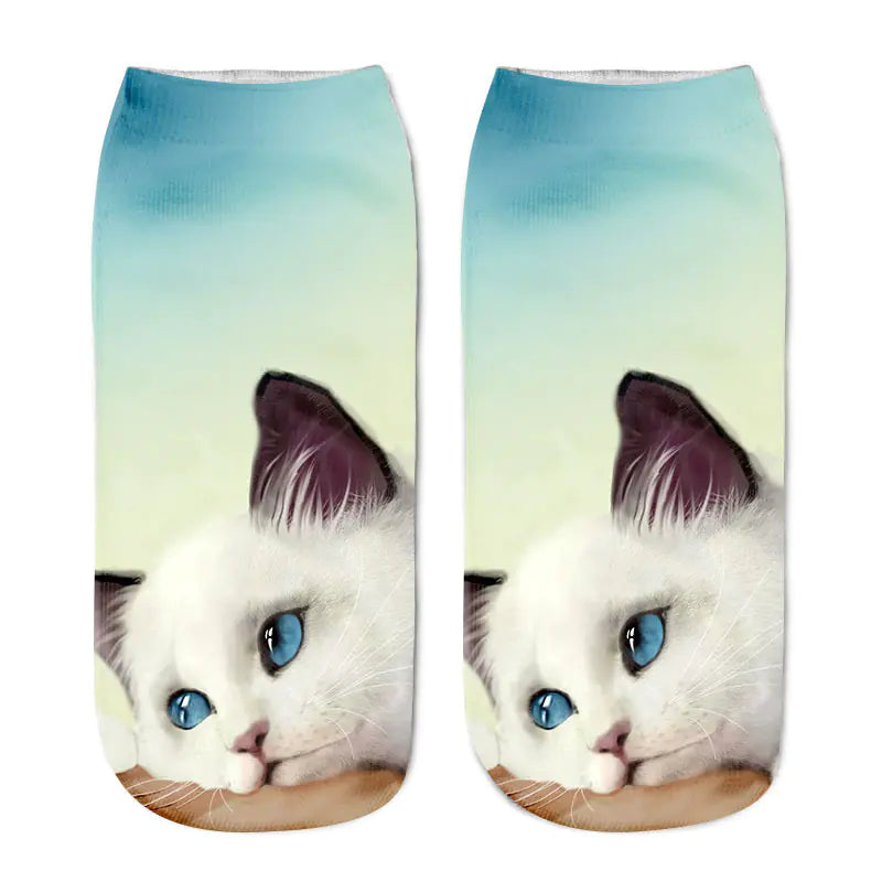 Cat Print Socks - Unique Design Socks