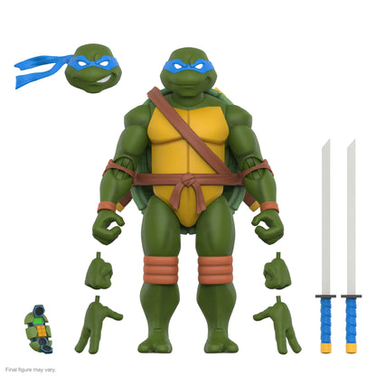 Super7 ULTIMATES! Teenage Mutant Ninja Turtles Leonardo - 7" TMNT Action Figure with Accessories Classic Cartoon Collectibles and Retro Toys