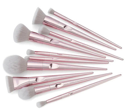 10-Piece Makeup Brush Set with Radiant Eyeshadow Brush