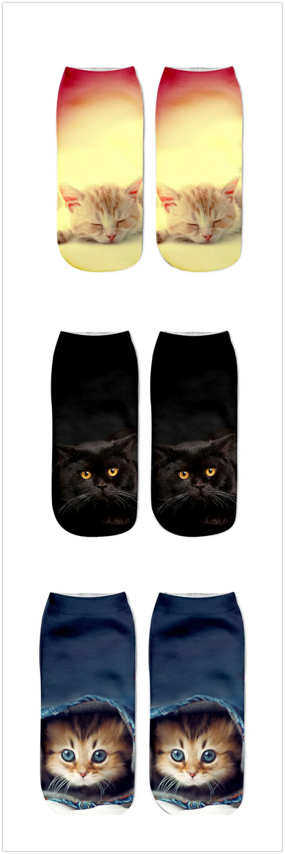 Cat Print Socks - Unique Design Socks