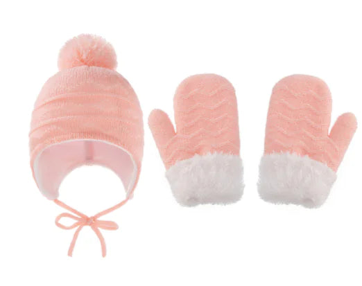 Warm Wool Children's Ear Guard and Gloves Set